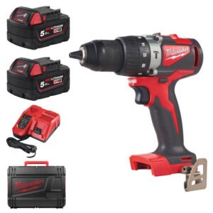 Milwaukee M18BLPD2-502X 18v Brushless Combi Drill Kit – 2 x 5ah Batteries — buy online Australia