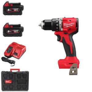 Milwaukee M18BLPDRC-502P 18v Compact Brushless Combi Drill Kit in Packout Case – 2 x 5.0ah Batteries — buy online Australia