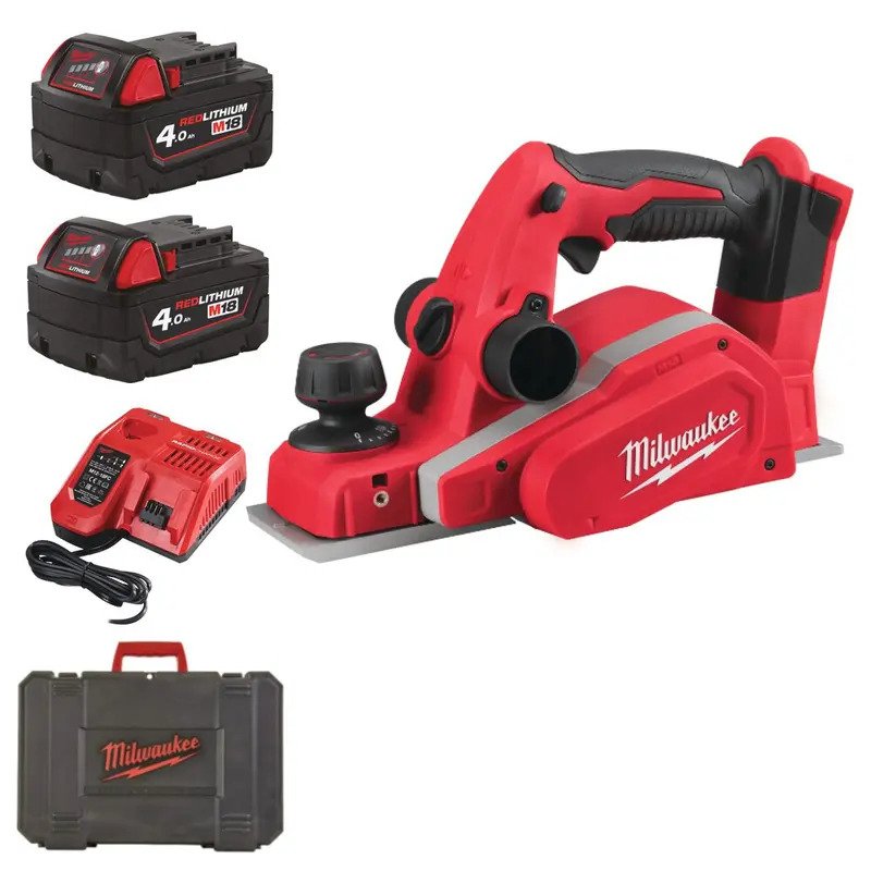 Milwaukee M18BP-402C 18V 82mm Planer (2 x 4.0Ah RedLithium-Ion Batteries, Charger & Case) — buy online Australia