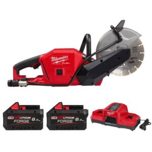 Milwaukee M18FCOS230-0 ‘FUEL’ Cut Off Saw Kit – 2 x Forge 8ah Batteries & M18DBSC Dual Bay Super Charger — buy online Australia