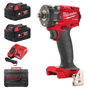 Milwaukee M18FIW2F38-502X ‘FUEL’ 3/8″ Compact Impact Wrench Kit 2 x 5.0AH Batteries — buy online Australia
