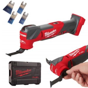 Milwaukee M18FMT-0X Fuel 18V Multi-tool with Case & H4MAK 4 Piece Blade Set — buy online Australia