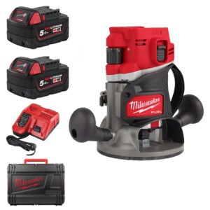 Milwaukee M18FR12-0X 18v Fuel 1/2″ Router Kit – 2 x 5.0ah Batteries, Charger & Case — buy online Australia