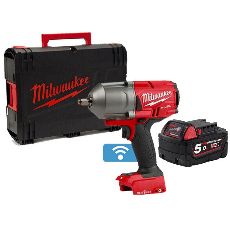 Milwaukee M18ONEFHIWF12-0 18v Fuel 1/2″ Impact Wrench Naked in Case & 5.0Ah Battery — buy online Australia