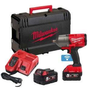 Milwaukee M18ONEFHIWF12-502X 18V One Key Fuel Brushless 1/2″ Impact Wrench (2 x 5.0Ah RedLithium-Ion Batteries) — buy online Australia