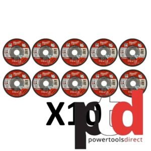 Milwaukee *PACK OF 10* 4932451484 SCS 41 PRO+ Thin Metal Cutting Discs (115mm x 1MM) — buy online Australia