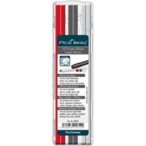 Pica 6045 BIG Dry Refills Replacement Leads (Red, Graphite, White) 12 Pack — buy online Australia