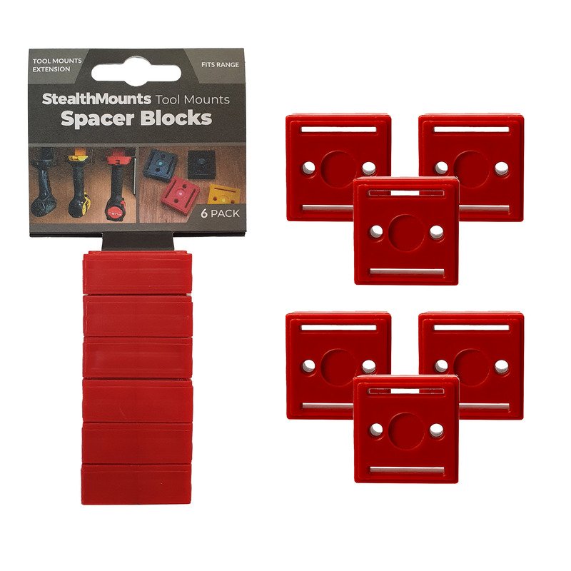 StealthMounts 6 Pack 12mm Spacer Blocks for Tool Mounts – Red — buy online Australia