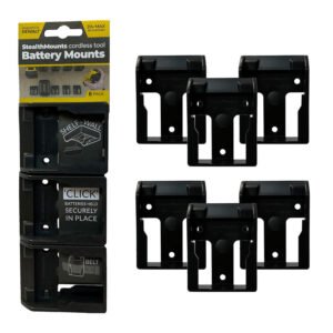 StealthMounts 6 Pack Battery Holders for DeWalt 18V Batteries – Black — buy online Australia