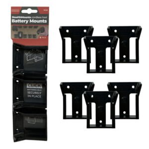 StealthMounts 6 Pack Battery Holders for Milwaukee M18 Batteries – Black — buy online Australia