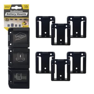 StealthMounts 6 Pack Battery Mounts for DeWalt 12V Batteries – Black — buy online Australia