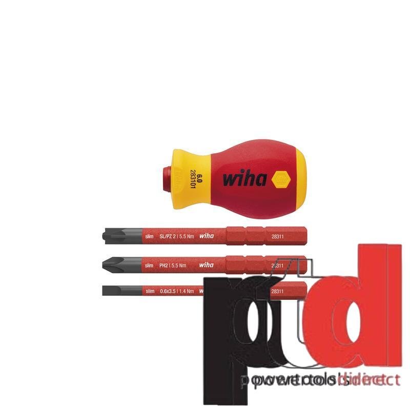 Wiha 41230 Screwdriver with Bit Holder Set Electric SlimVario® — buy online Australia
